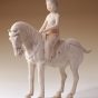 Tang Dynasty pottery horse with lady rider
