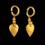 A PAIR OF GOLD LEAF EARRINGS