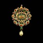 A DIAMOND AND ENAMEL PENDANT